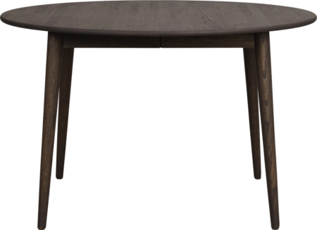 Spisebord Rowico Tyler - rundt massivt egetræ Ø120ÃH74 cm, brunpigmenteret olie